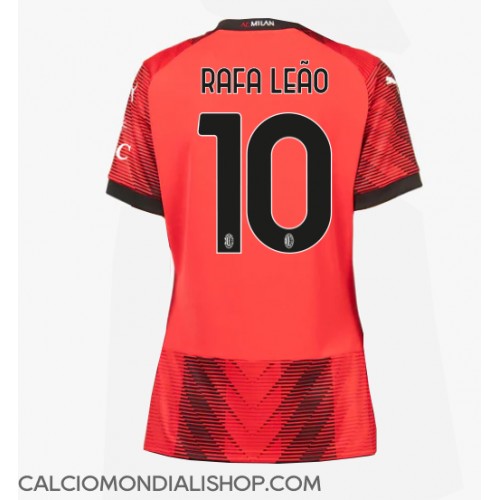 Maglie da calcio AC Milan Rafael Leao #10 Prima Maglia Femminile 2023-24 Manica Corta